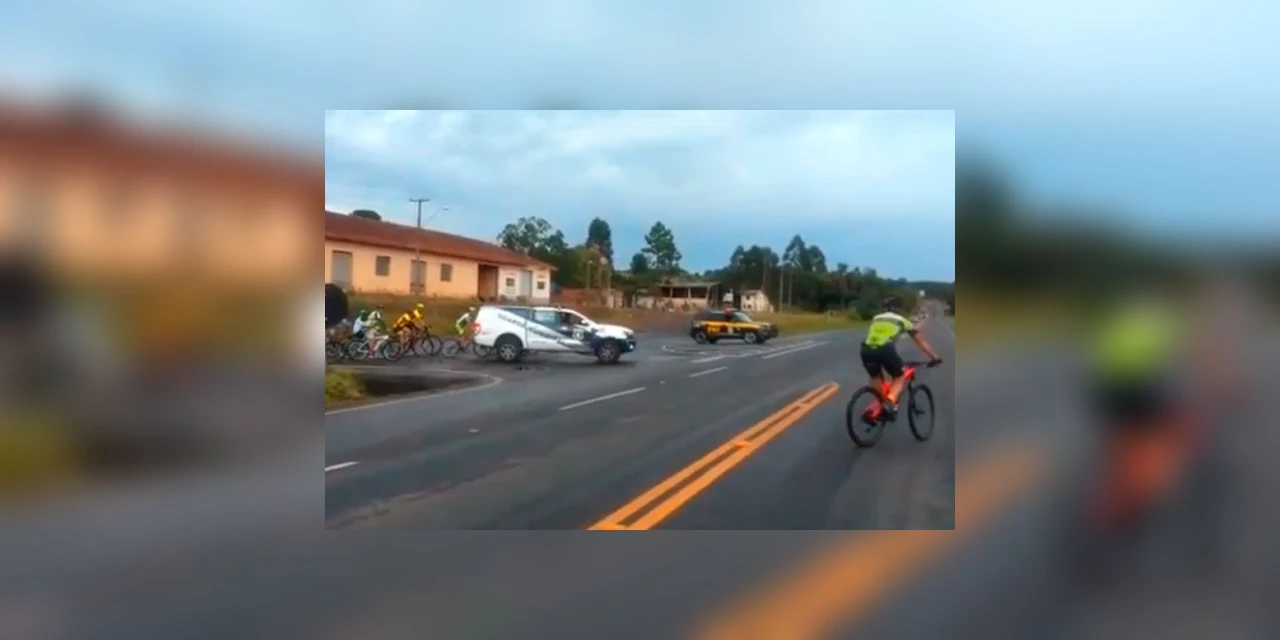 Vídeo: PRF realiza apoio ao evento Rota do Cicloturismo em Irati