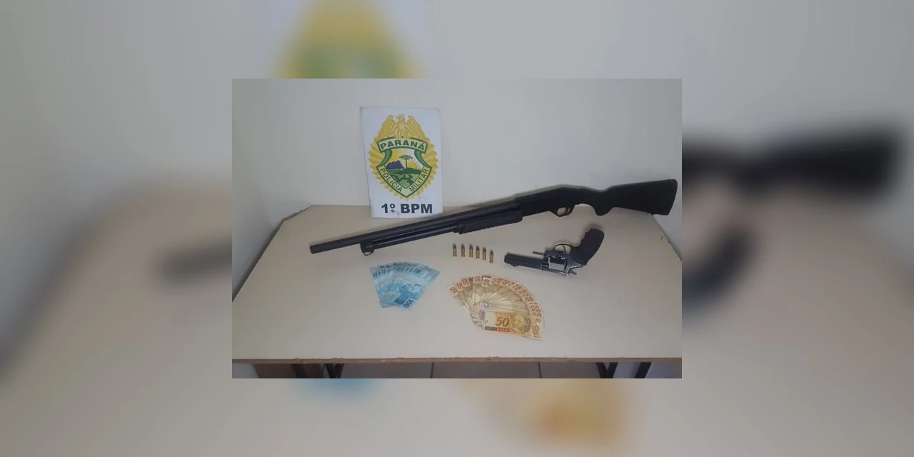 Homem é preso com armas ilegais e dinheiro em PG