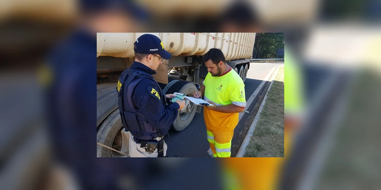 PRF promove Operação de fiscalização de caminhões nos Campos Gerais