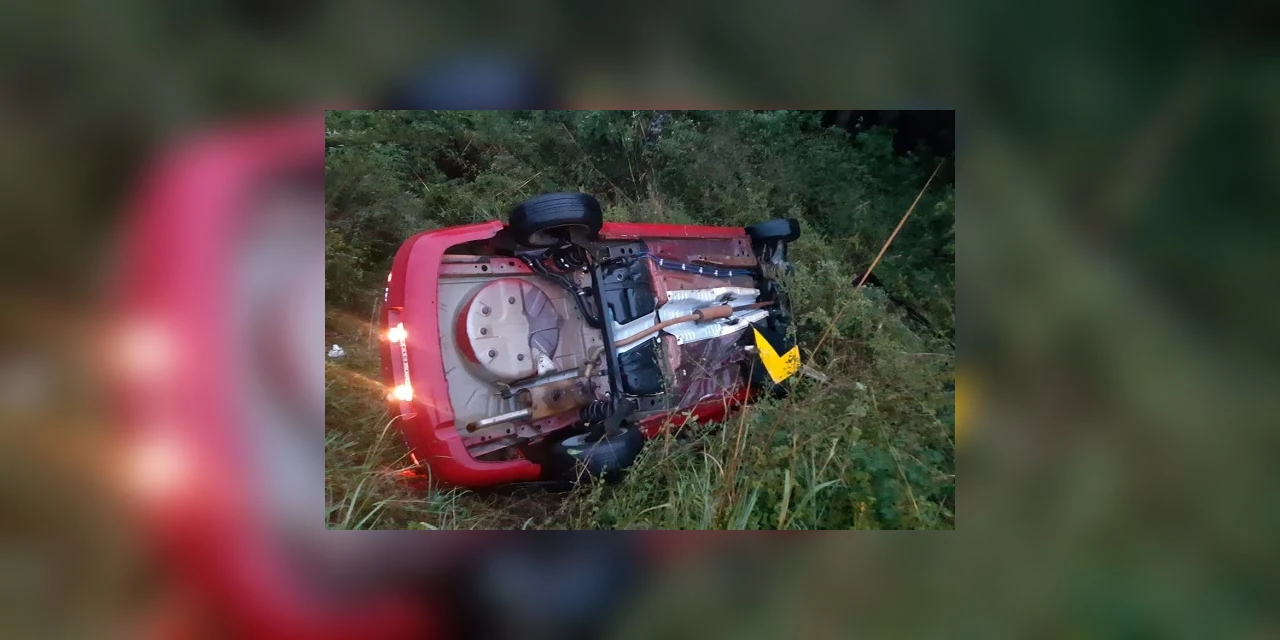 Acidente em rodovia de Imbituva causa capotamento e morte de passageira de 75 anos