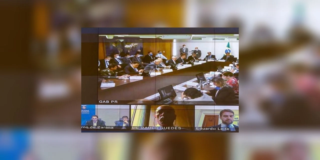 Ratinho Junior participa de videoconferência com Bolsonaro e Governadores de SC e RS