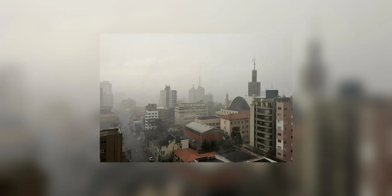 Chuva forte atinge Ponta Grossa e derruba temperaturas nos próximos dias com mínima de 8ºC