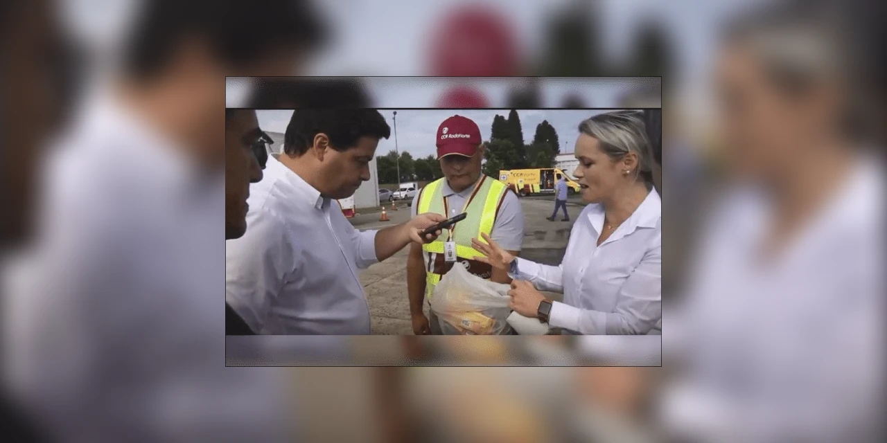 "Não há desabastecimento no PR por uma união de esforços de muitas pessoas", diz Sandro Alex sobre ponto de apoio a caminhoneiros da CCR Rodonorte