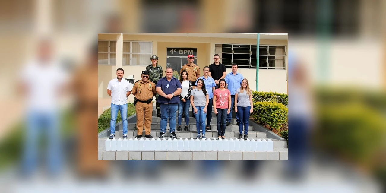 Ambev faz doação de álcool gel e EPIs para a Polícia Militar de Ponta Grossa