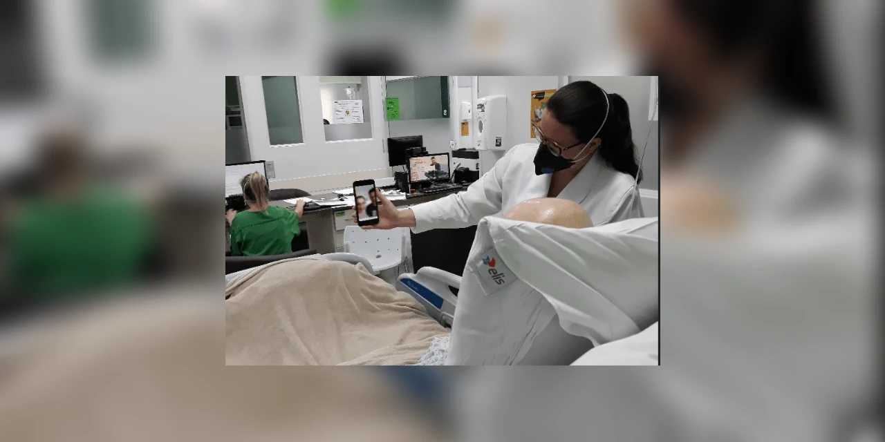 Hospital Geral da Unimed adota 'visitas virtuais' para tranquilizar pacientes internados