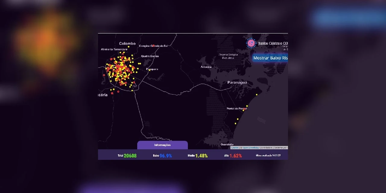 Plataforma permite identificar bairros com focos de infecção pelo novo coronavírus