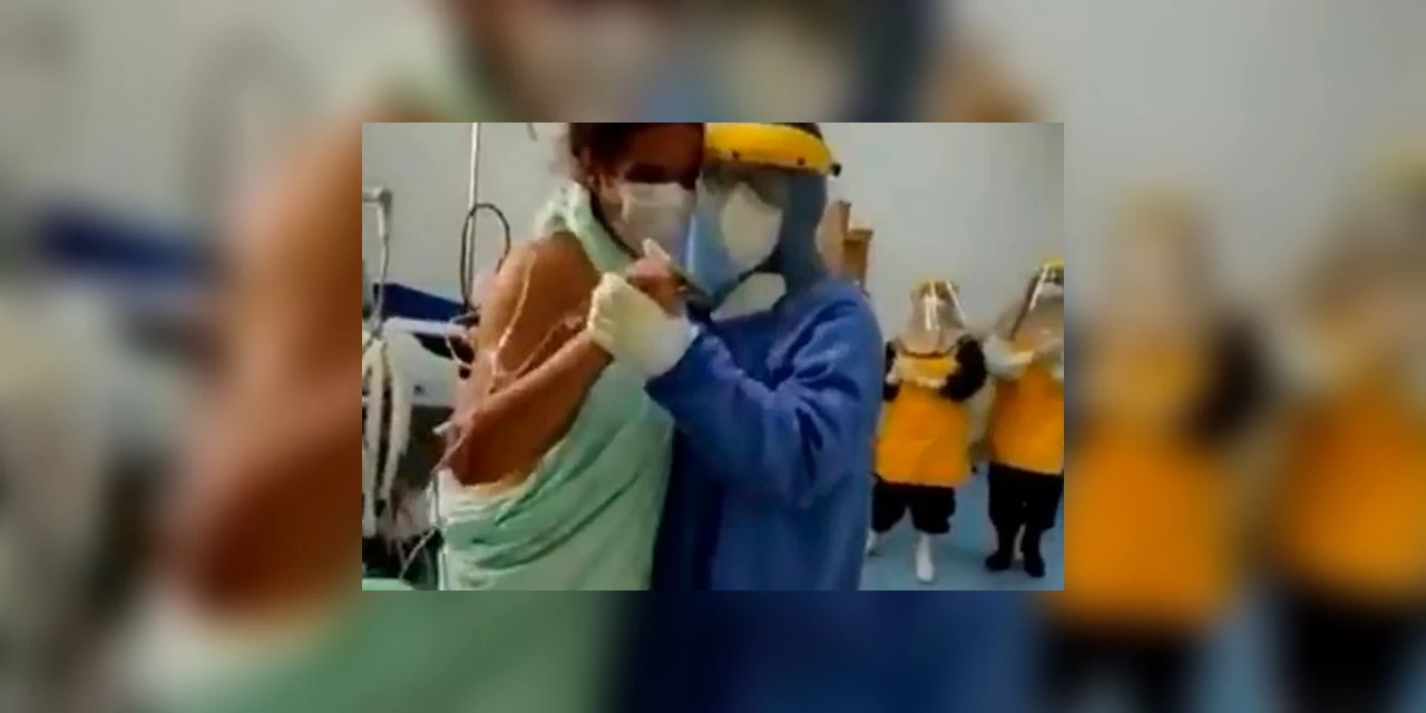 Após ganhar alta, paciente com Covid-19  dança forró com o médico para comemorar