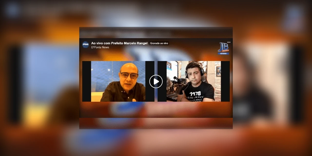 Em live exclusiva, prefeito Marcelo Rangel fala sobre a situação do coronavírus em PG; confira