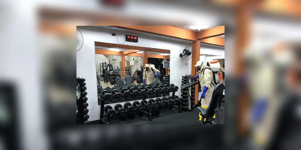 Academia de Ponta Grossa realiza desinfecção para voltar a receber alunos e colaboradores