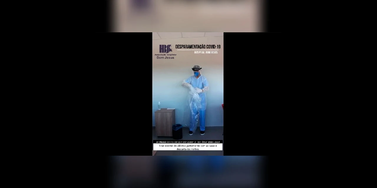 Vídeo: Hospital Bom Jesus mostra como é feita a paramentação e desparamentação dos profissionais de saúde