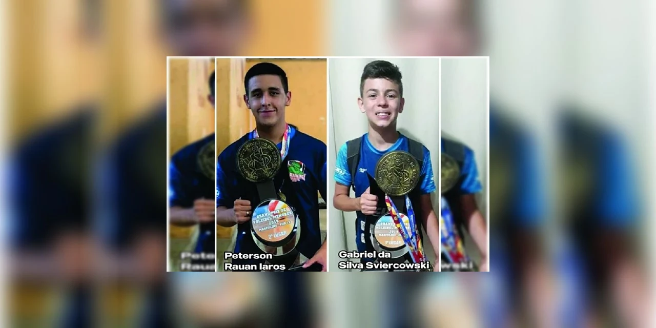 Jogadores de vôlei de Carambeí são escolhidos para receber a Bolsa Atleta do Governo do Estado