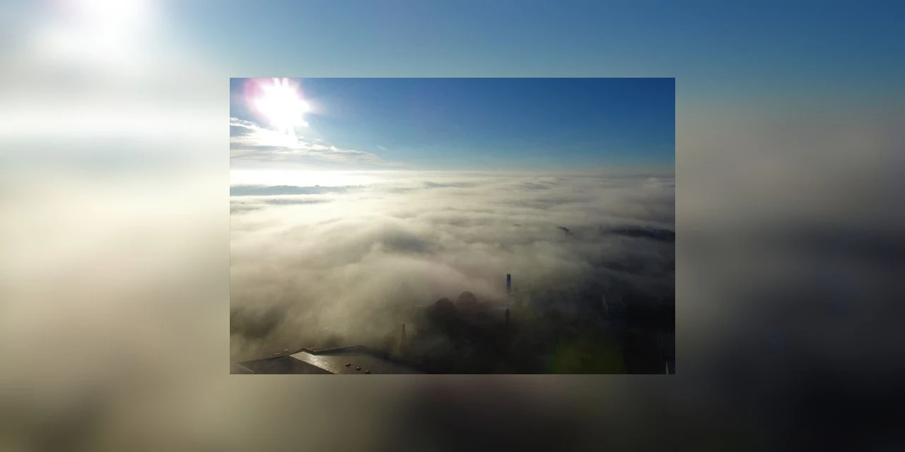 Imagens mostram neblina na manhã deste sábado (2) em Ponta Grossa