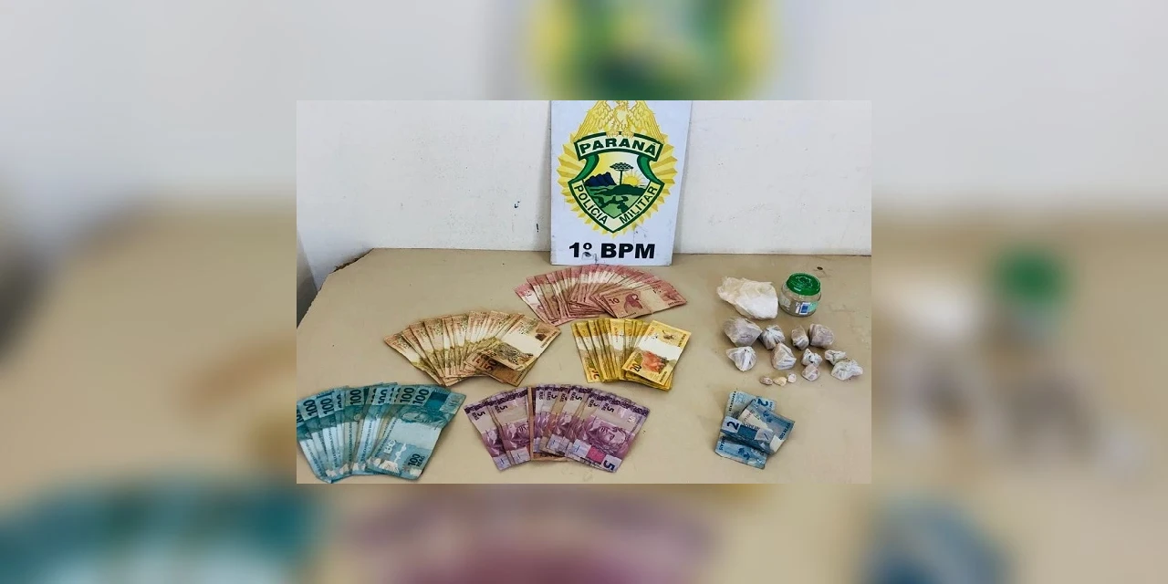 PM prende mulher com cocaína, crack e mais de R$ 2 mil em notas trocadas no Jardim Carvalho