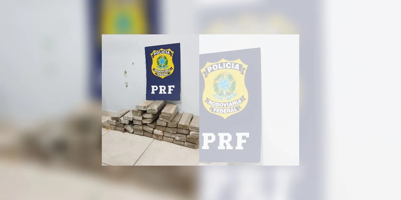 PRF de Irati apreende veículo com 35 kg de maconha