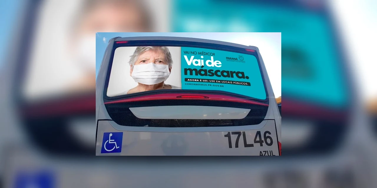 Campanha do governo do estado incentiva uso de máscara nos ônibus