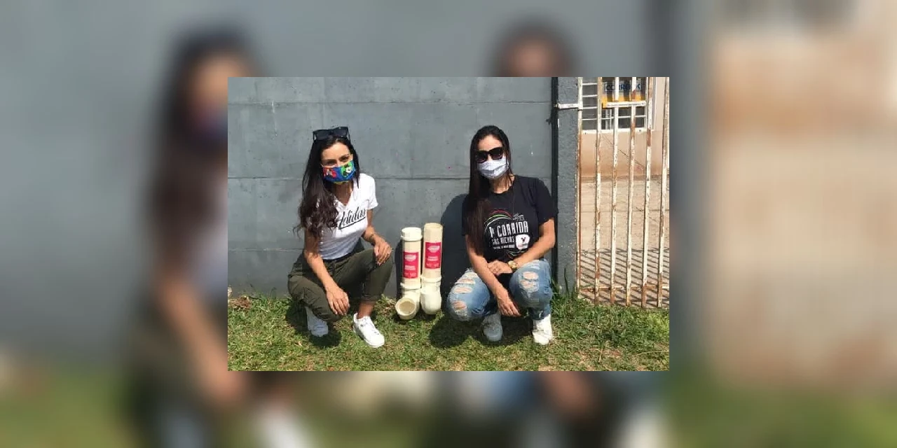 Voluntárias instalam comedouros para animais de rua em PG