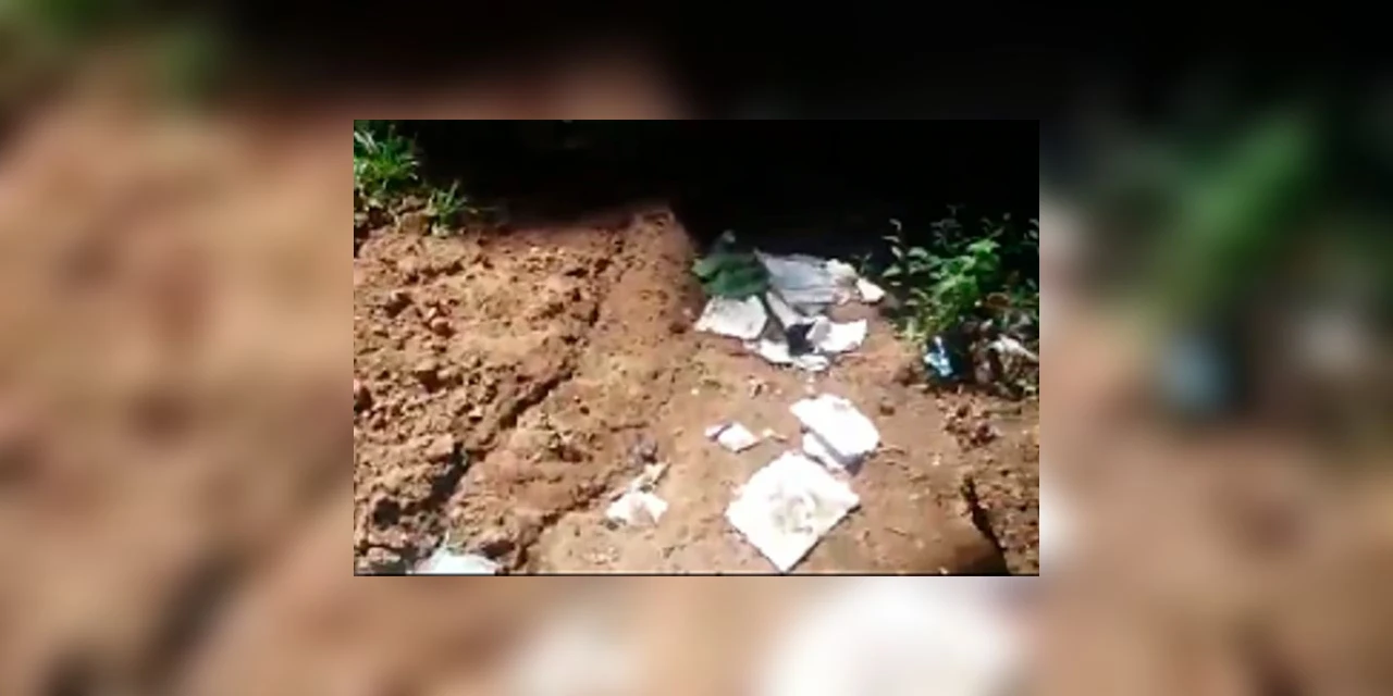 Vídeo: Estiagem revela documentos do Detran descartados no Rio Pitangui