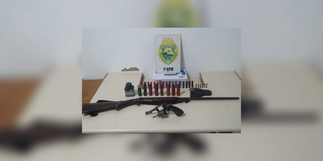PM de Castro prende homem com munições e armas ilegais durante Operação Ostensividade