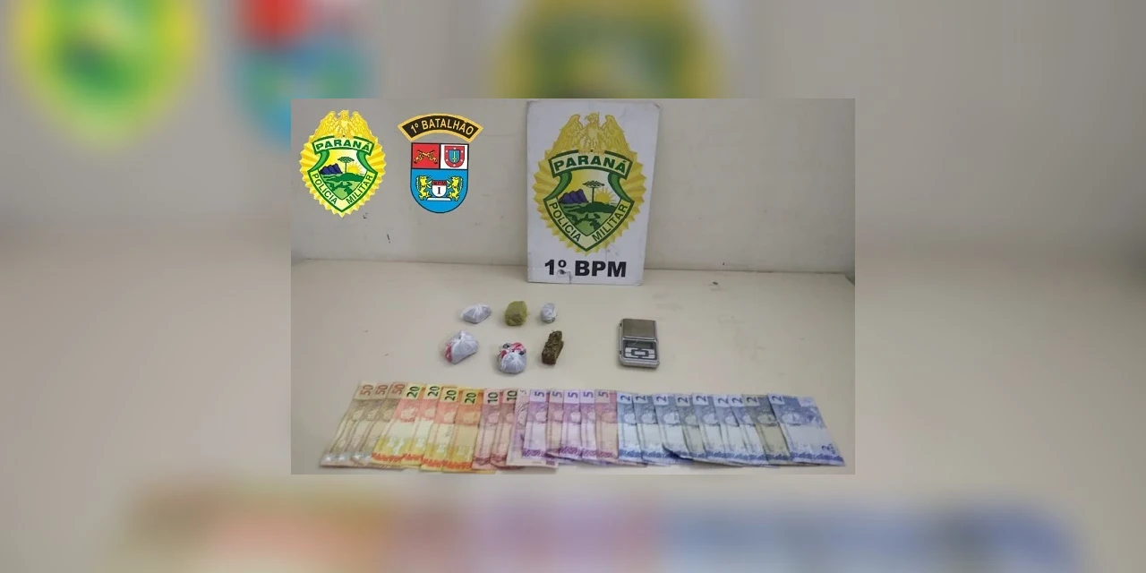 PM fecha ponto de venda de drogas em Uvaranas após abordar usuário