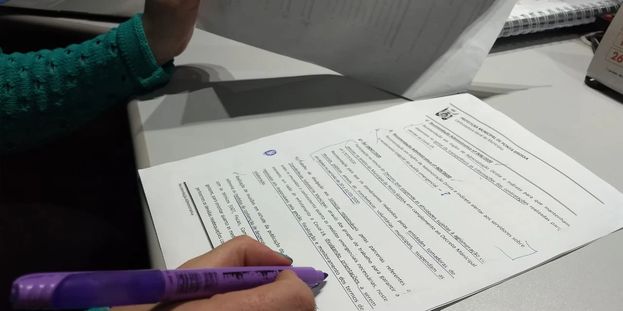 Controladoria de PG recomenda contenção de gastos por conta da Covid-19