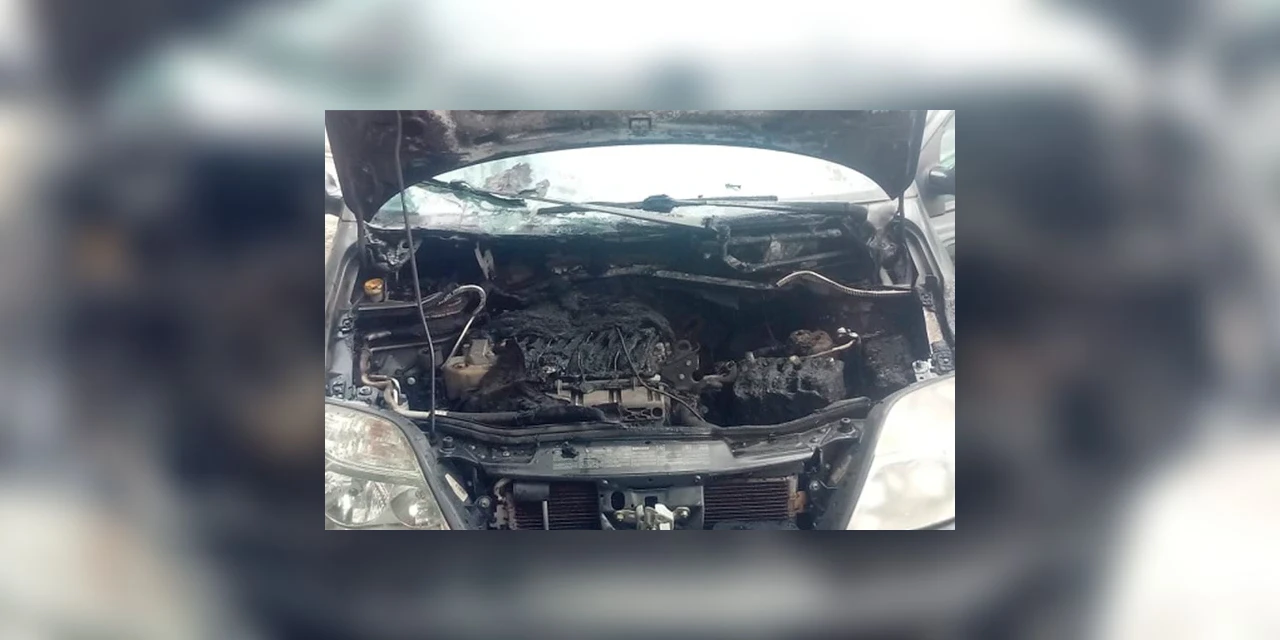 Vídeo: Veículo pega fogo próximo ao Hospital da Criança em Ponta Grossa