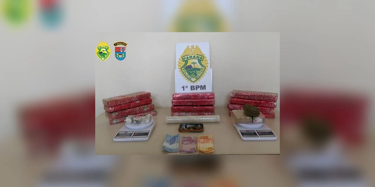 PM apreende 9 kg de maconha e três suspeitos de tráfico de drogas na vila Estrela