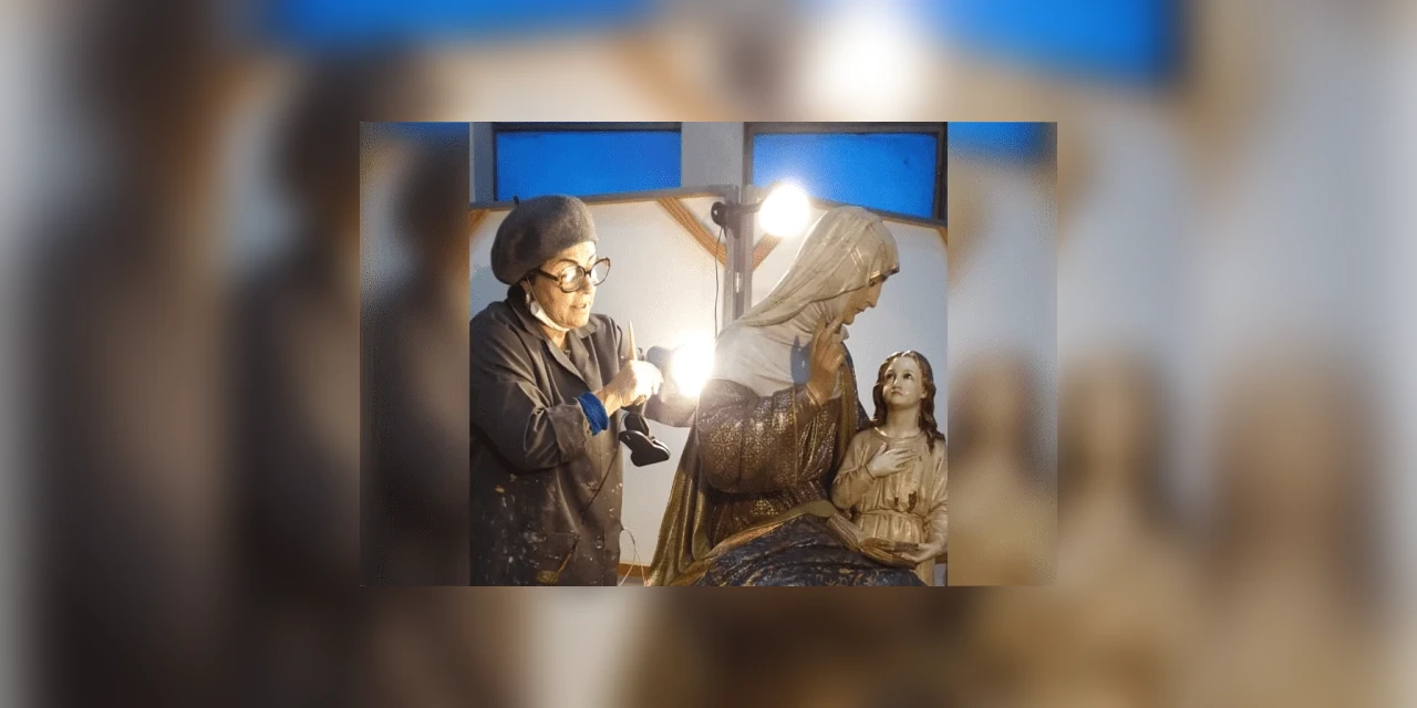 Imagem de Senhora Sant'Ana é restaurada e será entregue na sexta-feira (26)