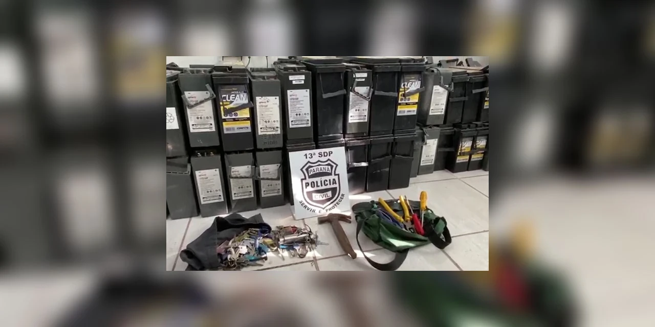Polícia Civil de PG prende suspeito de roubar 32 baterias de empresas de telefonia