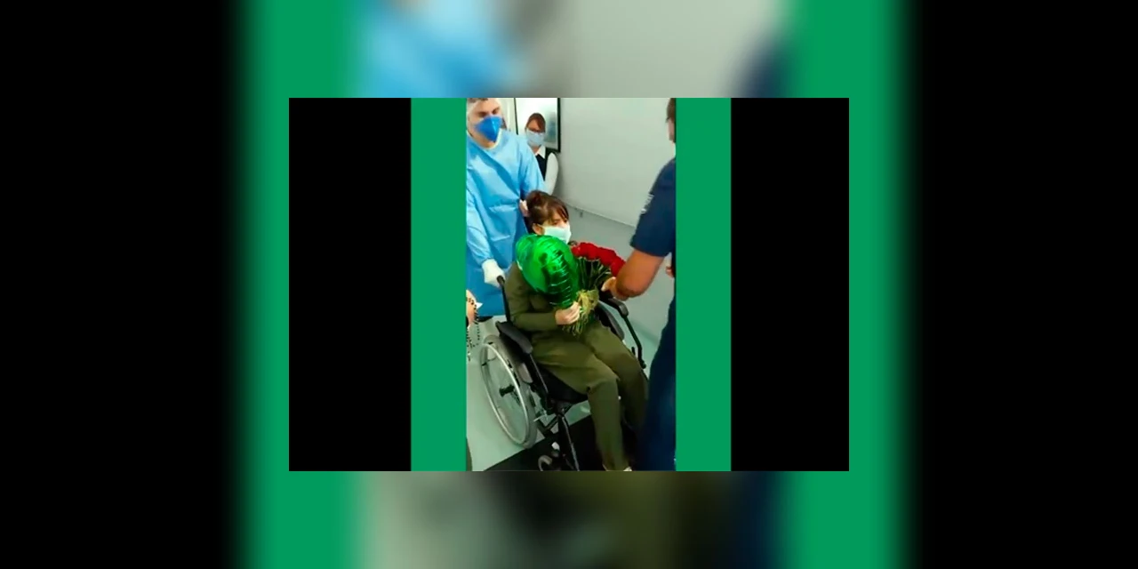 Vídeo: Paciente recuperada da Covid-19 é aplaudida pelos profissionais de saúde no Hospital da Unimed