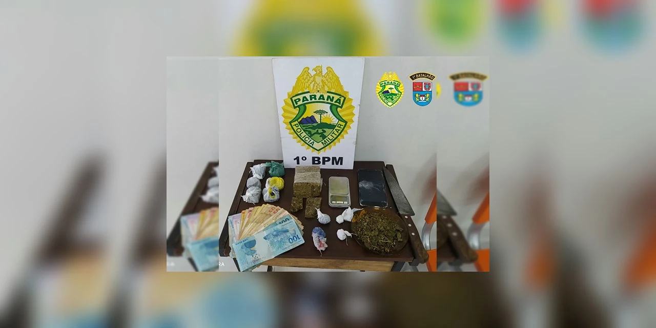 Polícia Militar desmonta possível ponto de tráfico em Ponta Grossa