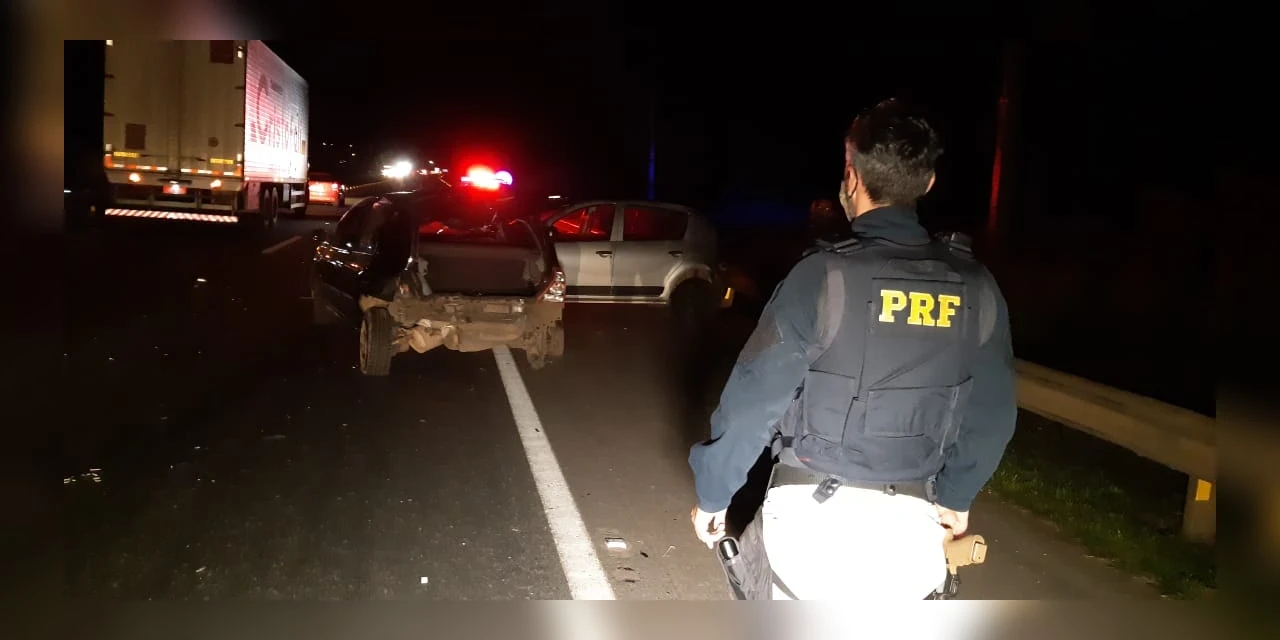 Após colisão, motorista alcoolizado é preso na BR-376 em Ponta Grossa