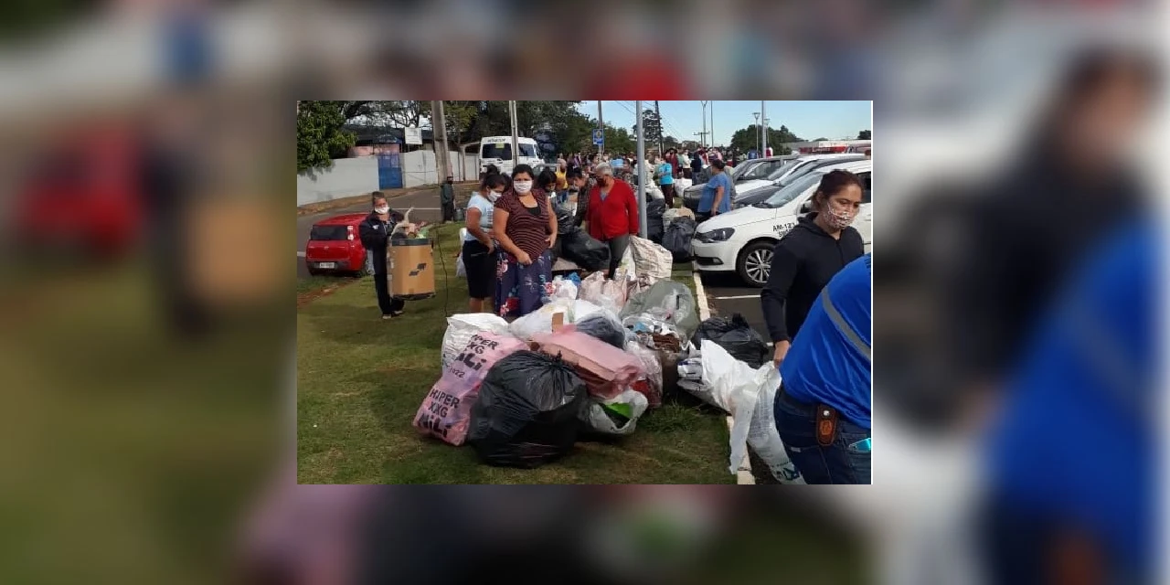 Feira do Bem, em Telêmaco Borba, distribui 9,5 toneladas de alimentos em apenas três dias