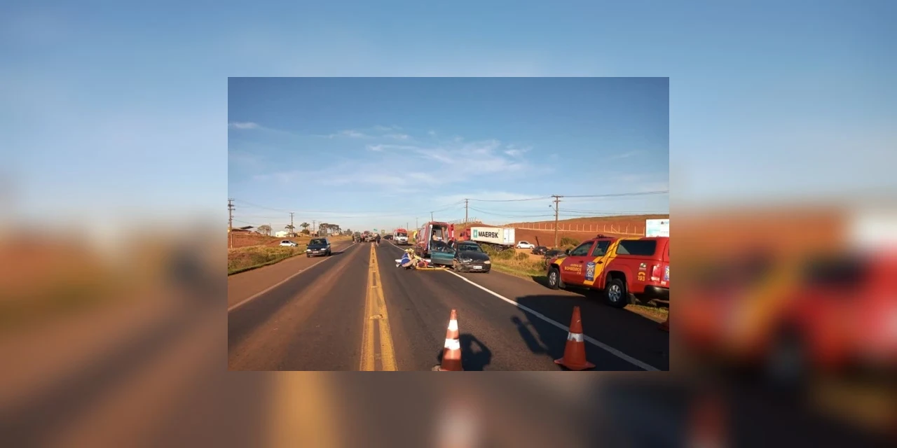 PRF atende acidente com quatro feridos na BR-277