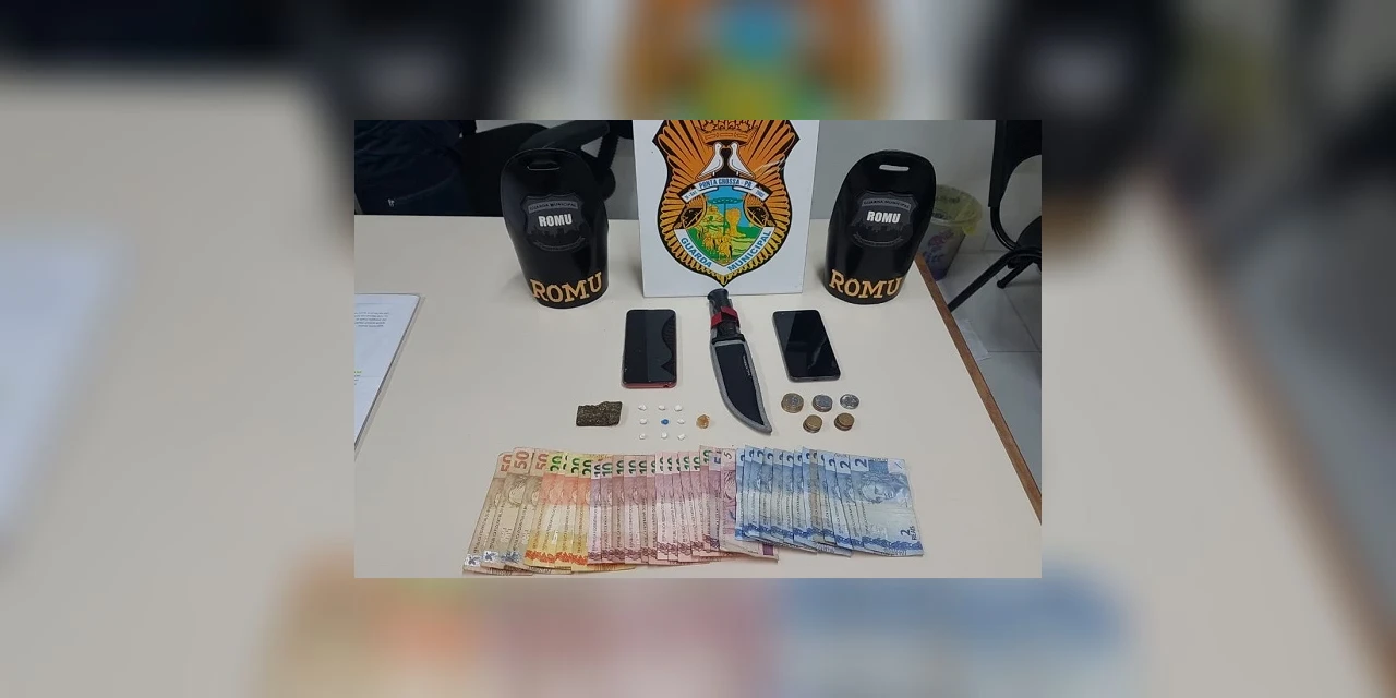 Jovem é presa vendendo drogas em pleno centro de Ponta Grossa