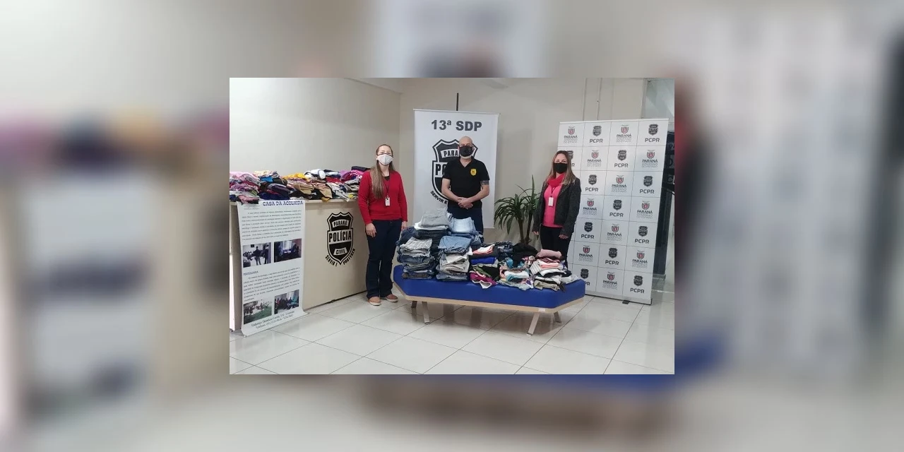 Vídeo: Polícia Civil de Ponta Grossa realiza campanha de arrecadação de agasalhos