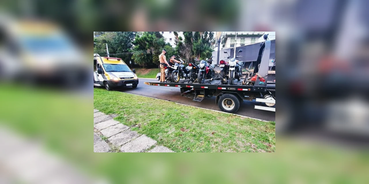 PM realiza operação contra motos com escapamento aberto em PG