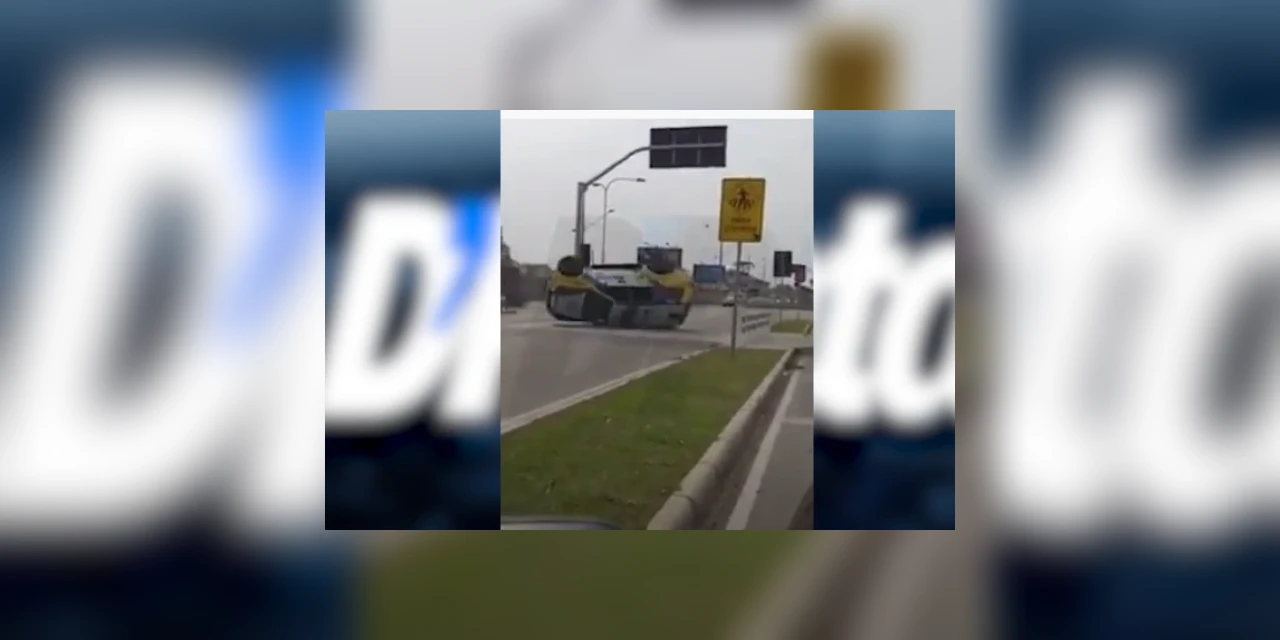 Vídeo: Viatura da Polícia Militar perde o controle e capota em Curitiba