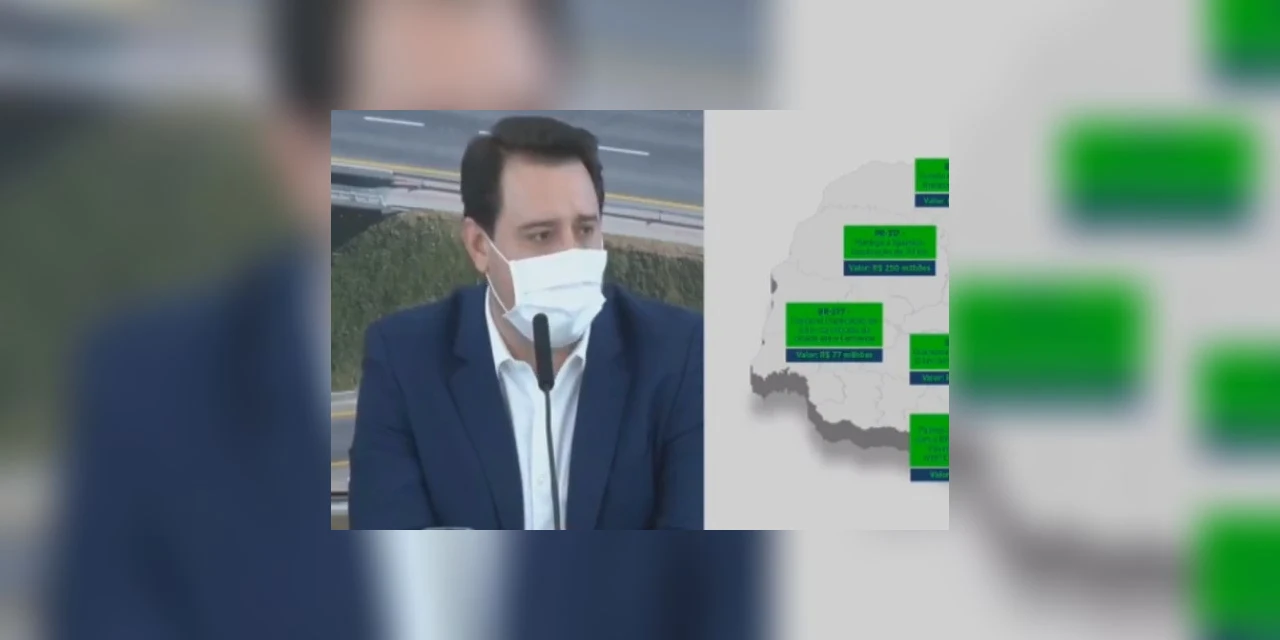 Vídeo: Ratinho Junior anuncia mais de R$ 1,6 bi para obras no Paraná