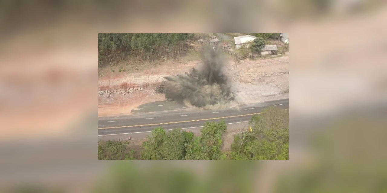 Trecho da BR 376 em Ortigueira será interditado para nova detonação de rochas nesta terça (22)