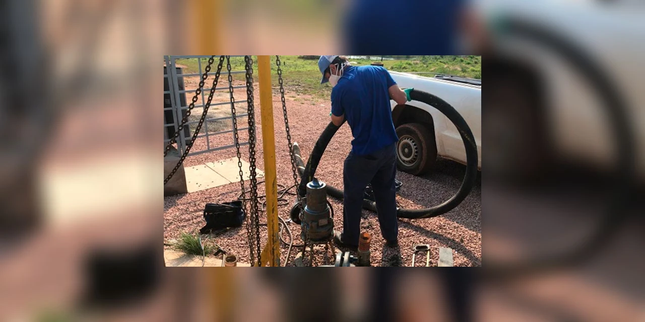 Sanepar realiza obras em estação elevatória de esgoto no Recanto Verde