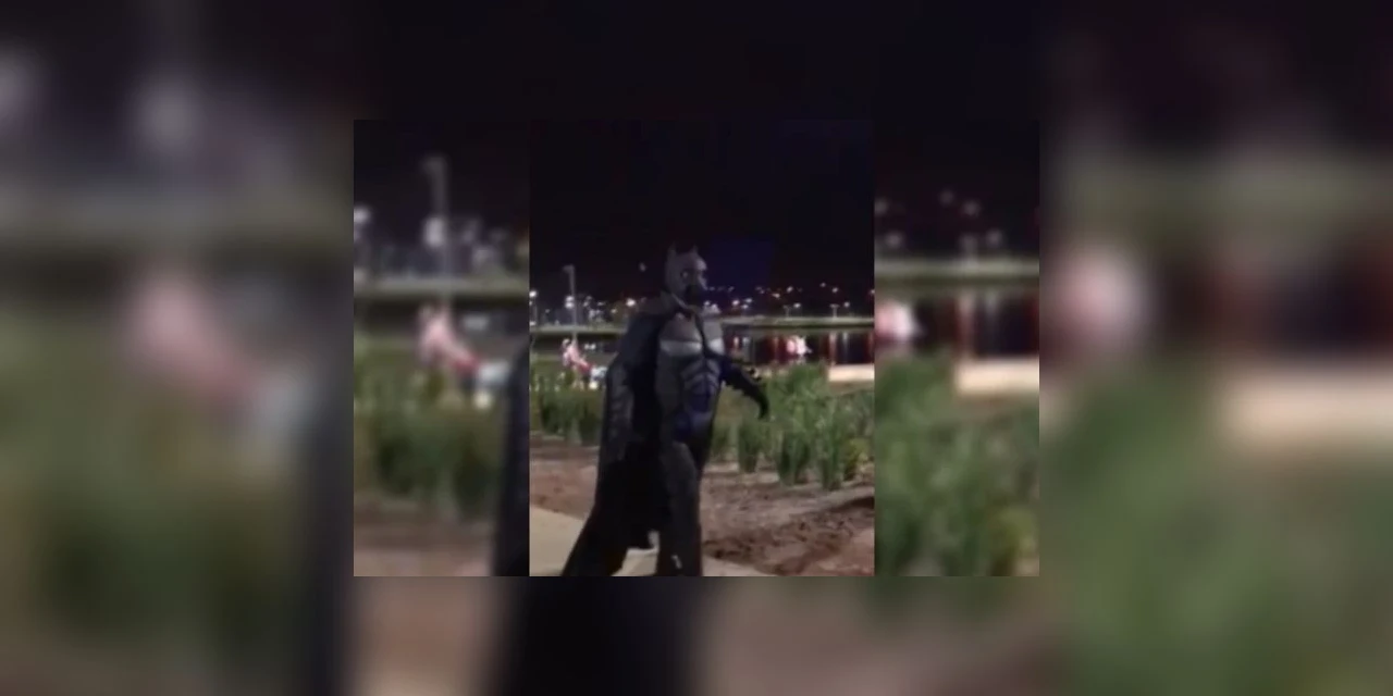 PG ou Gotham City? 'Batman' faz visita inusitada ao Lago de Olarias e movimenta as redes sociais