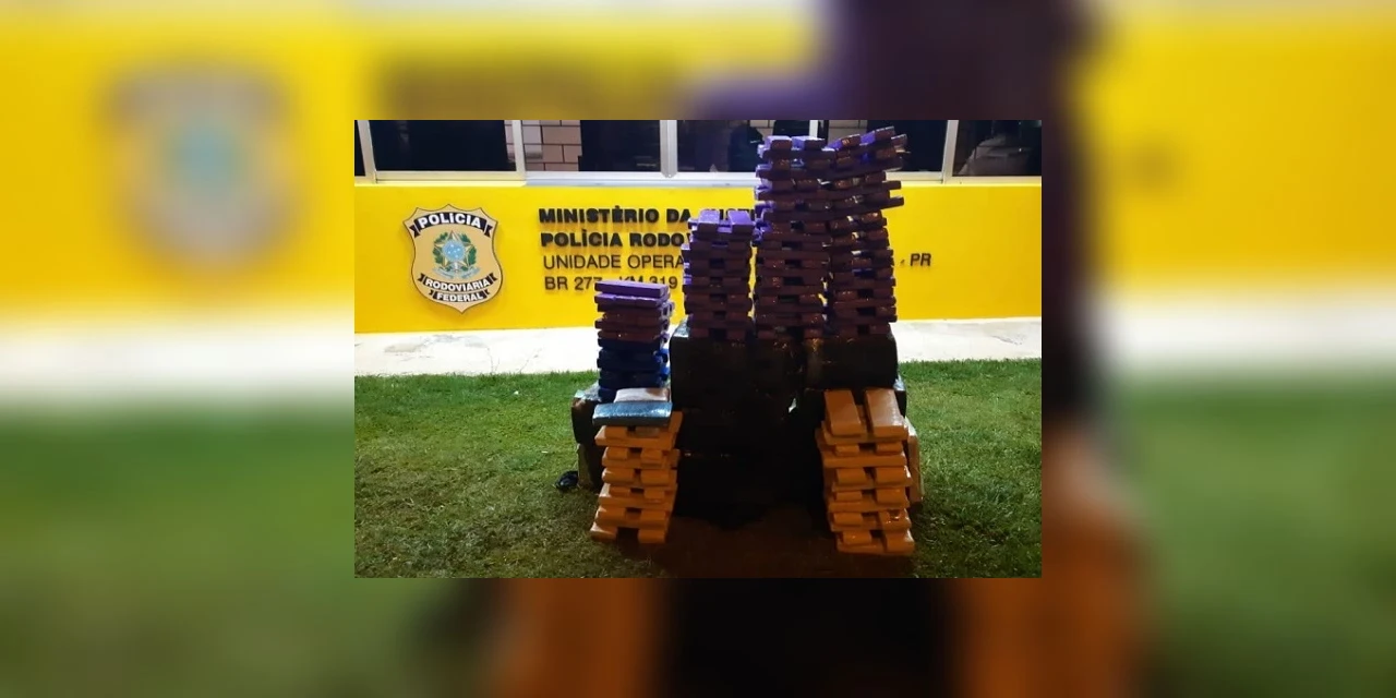 PRF impede transporte de mais de 280kg de maconha em Guarapuava