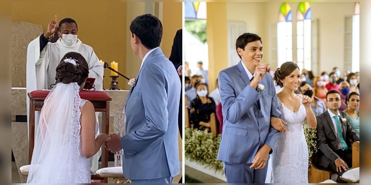 Padre surpreende noivos surdos e celebra casamento em Libras