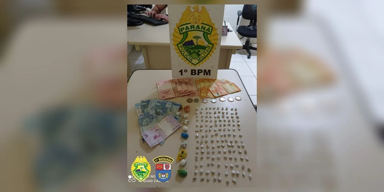 Jovem de 18 anos é preso com mais de 130 pedras de crack em Jaguariaíva