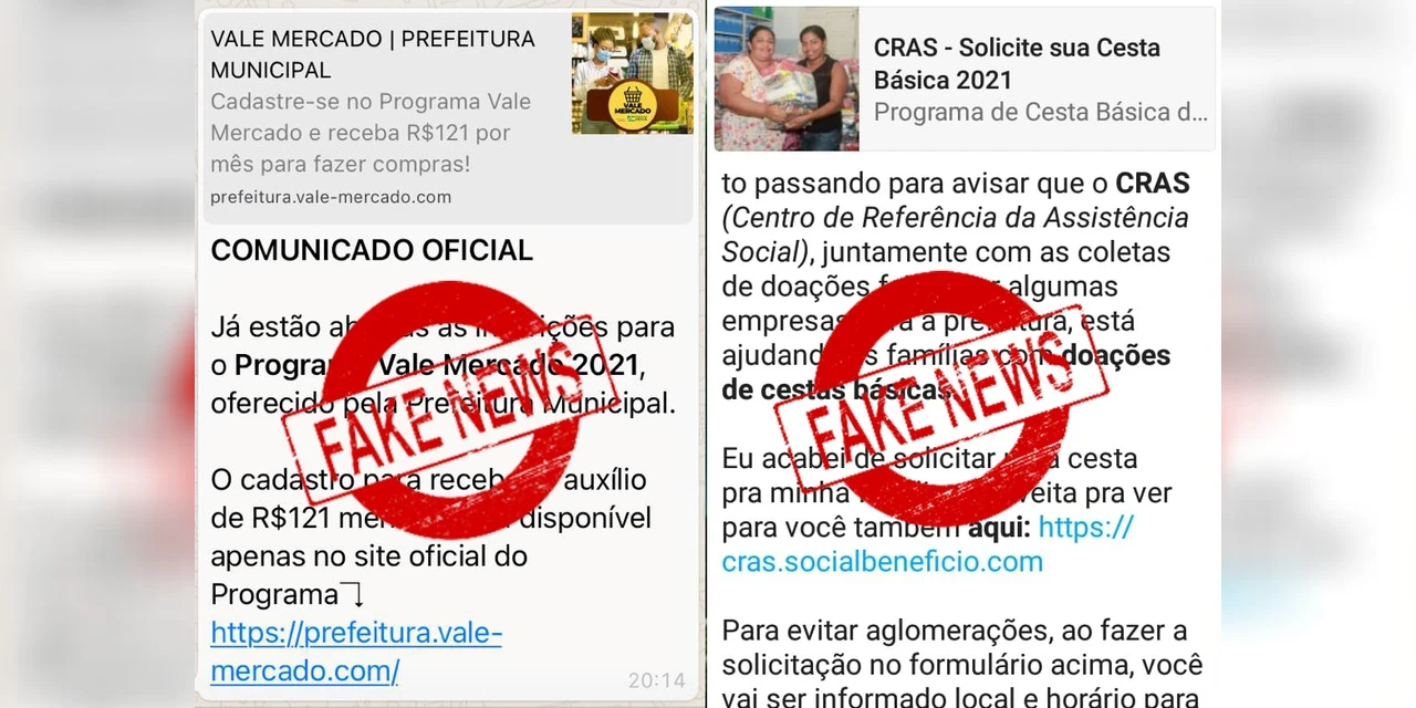 Prefeitura de PG alerta para 'vale mercado falso' nas redes sociais