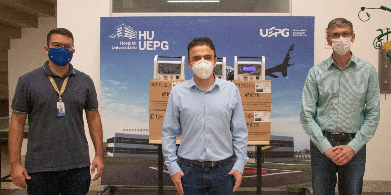 Aliel Machado realiza entrega de seis respiradores para o Hospital Universitário