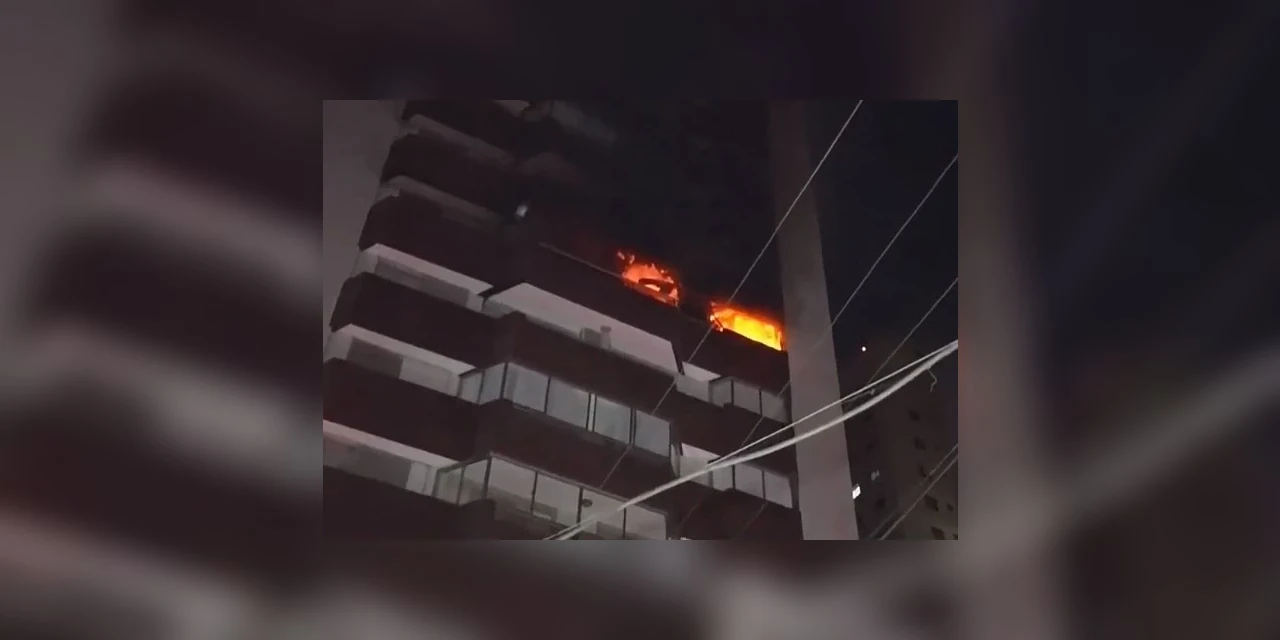 Incêndio destrói apartamento no Água Verde, em Curitiba