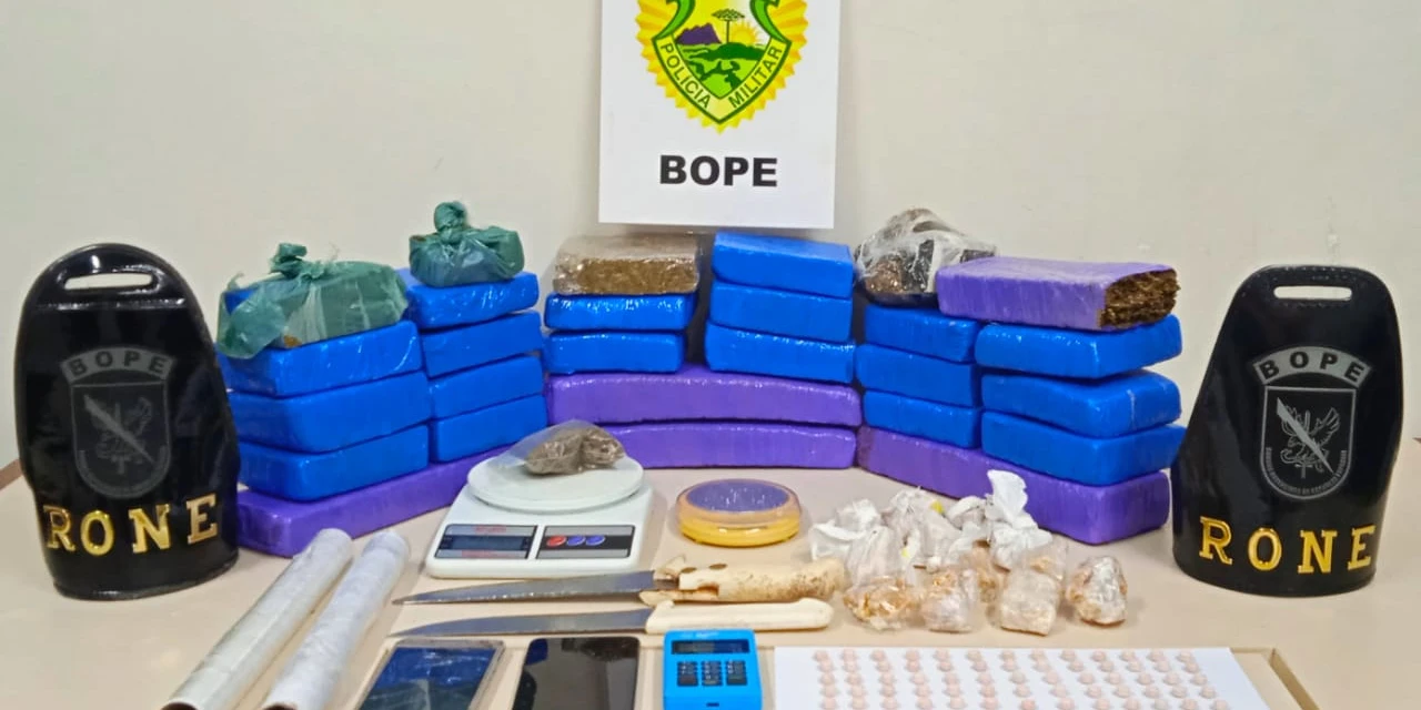 Operação da PM apreende mais de 10 kg de drogas e prende jovem de 19 anos em PG