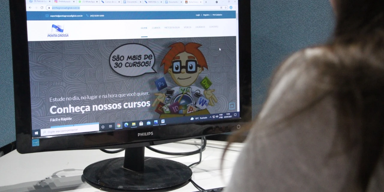 'Programa Ponta Grossa Digital' oferece mais de duas mil vagas em cursos gratuitos de capacitação profissional