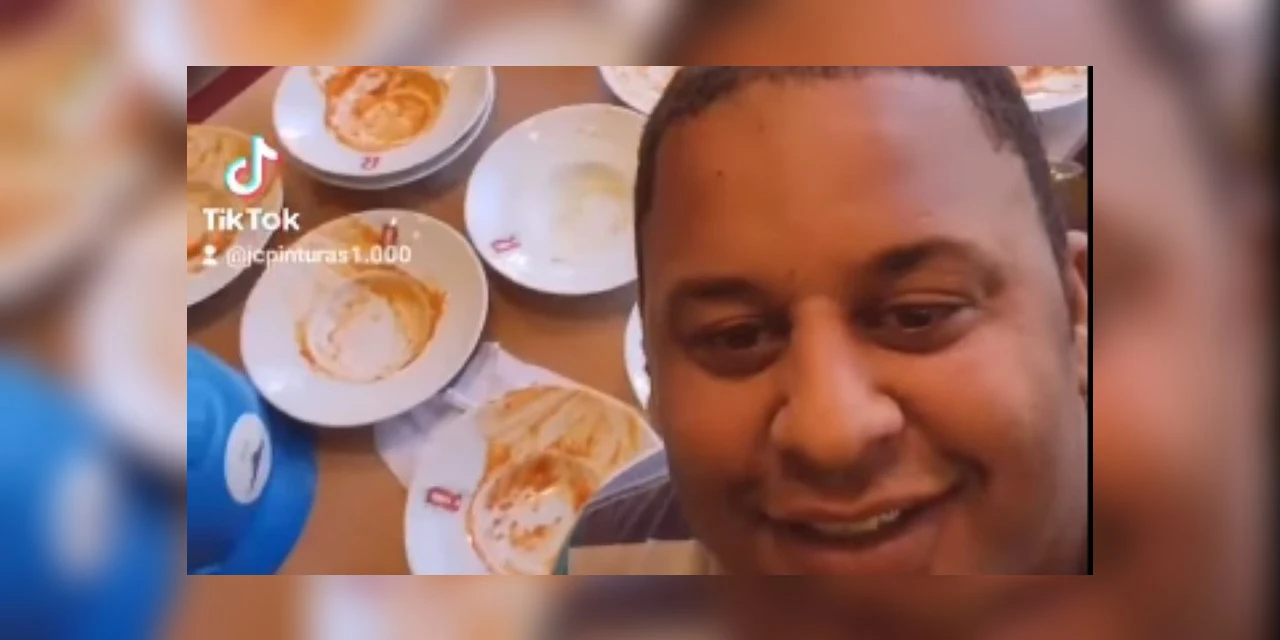 Vídeo: Homem é expulso de rodízio e reclama: "Só comi 14 pratos. Os cara 'falou' que devolve meu dinheiro pra 'mim' se retirar do estabelecimento"